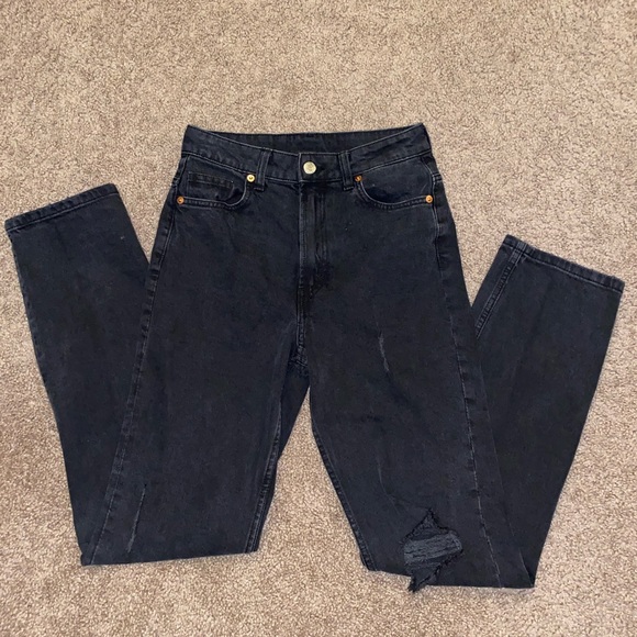 H&M Pants - H&M Black High Waisted Straight Leg Jeans